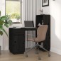 vidaXL Schreibtisch Schwarz 110x53x117 cm Massivholz Kiefer vidaXL Schreibtisch Schwarz 110x53x117 cm Massivholz Kiefer