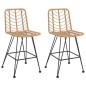 vidaXL Barhocker 2 Stk. 45x56x103,5 cm PE-Rattan und Stahl vidaXL Barhocker 2 Stk. 45x56x103,5 cm PE-Rattan und Stahl