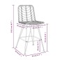 vidaXL Barhocker 2 Stk. 45x56x103,5 cm PE-Rattan und Stahl vidaXL Barhocker 2 Stk. 45x56x103,5 cm PE-Rattan und Stahl