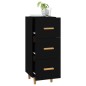 vidaXL Sideboard Schwarz 34,5x34x90 cm Holzwerkstoff vidaXL Sideboard Schwarz 34,5x34x90 cm Holzwerkstoff