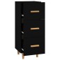 vidaXL Sideboard Schwarz 34,5x34x90 cm Holzwerkstoff vidaXL Sideboard Schwarz 34,5x34x90 cm Holzwerkstoff