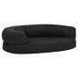 vidaXL Hundematratze Ergonomisch 75x53 cm Leinenoptik Fleece Schwarz vidaXL Hundematratze Ergonomisch 75x53 cm Leinenoptik Fleece Schwarz