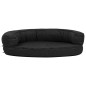vidaXL Hundematratze Ergonomisch 75x53 cm Leinenoptik Fleece Schwarz vidaXL Hundematratze Ergonomisch 75x53 cm Leinenoptik Fleece Schwarz