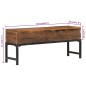 vidaXL Sitzbank 110 cm Altholz Massiv vidaXL Sitzbank 110 cm Altholz Massiv