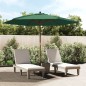 vidaXL Sonnenschirm mit Holzmast Grün 299x240 cm vidaXL Sonnenschirm mit Holzmast Grün 299x240 cm