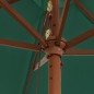 vidaXL Sonnenschirm mit Holzmast Grün 299x240 cm vidaXL Sonnenschirm mit Holzmast Grün 299x240 cm