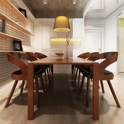 vidaXL Esszimmerstühle 6 Stk. Braun Kunstleder 