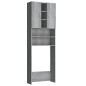 vidaXL Waschmaschinenschrank Grau Sonoma 64x25,5x190 cm vidaXL Waschmaschinenschrank Grau Sonoma 64x25,5x190 cm