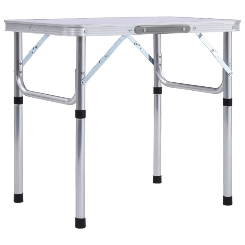vidaXL Klappbarer Campingtisch Weiß Aluminium 60x45 cm vidaXL Klappbarer Campingtisch Weiß Aluminium 60x45 cm