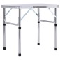 vidaXL Klappbarer Campingtisch Weiß Aluminium 60x45 cm vidaXL Klappbarer Campingtisch Weiß Aluminium 60x45 cm
