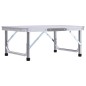 vidaXL Klappbarer Campingtisch Weiß Aluminium 60x45 cm vidaXL Klappbarer Campingtisch Weiß Aluminium 60x45 cm