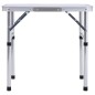 vidaXL Klappbarer Campingtisch Weiß Aluminium 60x45 cm vidaXL Klappbarer Campingtisch Weiß Aluminium 60x45 cm