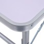vidaXL Klappbarer Campingtisch Weiß Aluminium 60x45 cm vidaXL Klappbarer Campingtisch Weiß Aluminium 60x45 cm