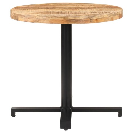 vidaXL Bistrotisch Rund Ø80x75 cm Raues Mangoholz