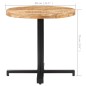 vidaXL Bistrotisch Rund Ø80x75 cm Raues Mangoholz vidaXL Bistrotisch Rund Ø80x75 cm Raues Mangoholz