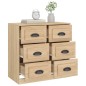 vidaXL Sideboard Sonoma-Eiche 70x35,5x67,5 cm Holzwerkstoff vidaXL Sideboard Sonoma-Eiche 70x35,5x67,5 cm Holzwerkstoff