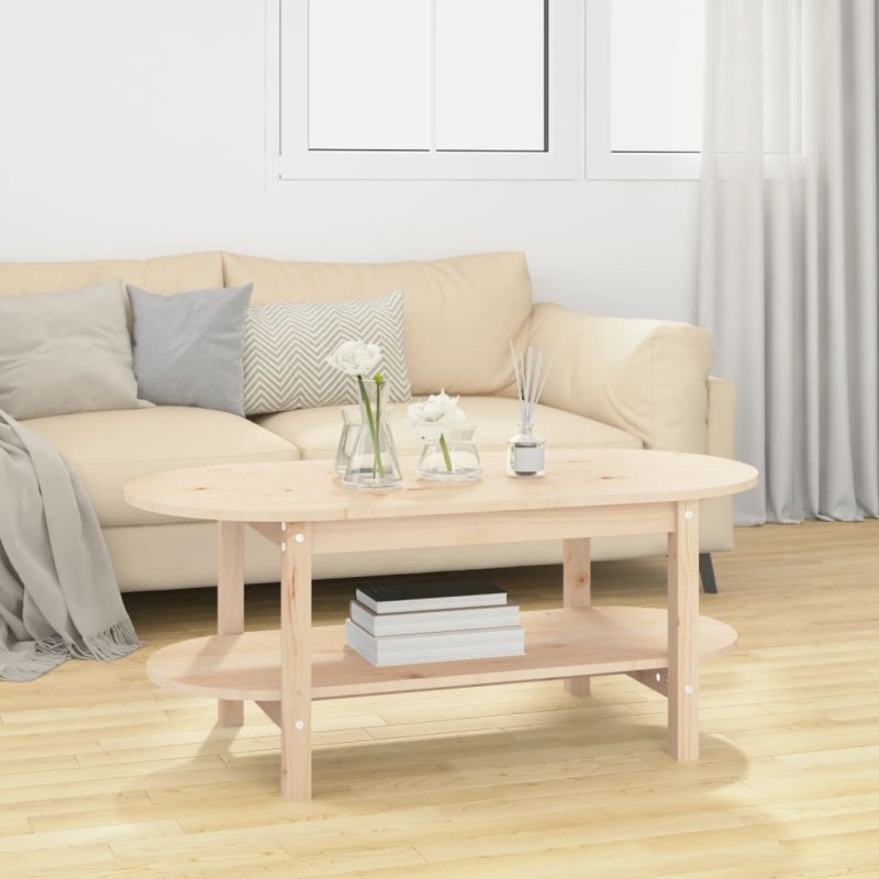 vidaXL Couchtisch 110x55x45 cm Massivholz Kiefer vidaXL Couchtisch 110x55x45 cm Massivholz Kiefer