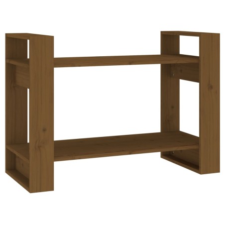 vidaXL Bücherregal/Raumteiler Honigbraun 80x35x56,5 cm Massivholz
