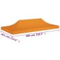 vidaXL Partyzelt-Dach 6x3 m Orange 270 g/m² vidaXL Partyzelt-Dach 6x3 m Orange 270 g/m²