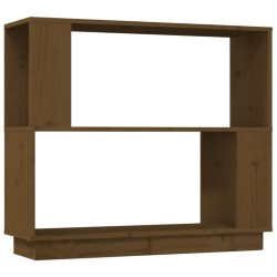 vidaXL Bücherregal/Raumteiler Honigbraun 80x25x70 cm Massivholz