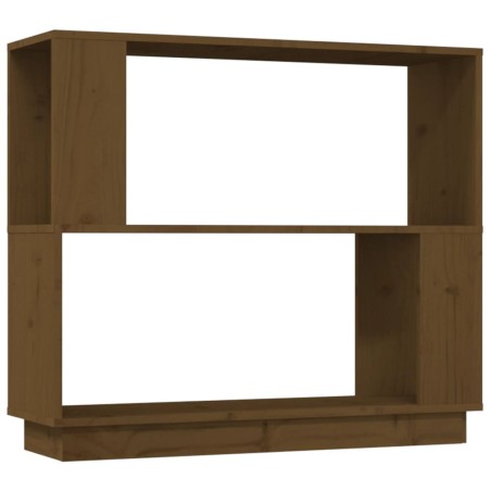 vidaXL Bücherregal/Raumteiler Honigbraun 80x25x70 cm Massivholz