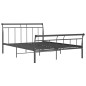 vidaXL Bettgestell Schwarz Metall 140x200 cm vidaXL Bettgestell Schwarz Metall 140x200 cm