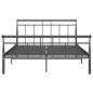 vidaXL Bettgestell Schwarz Metall 140x200 cm vidaXL Bettgestell Schwarz Metall 140x200 cm