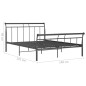 vidaXL Bettgestell Schwarz Metall 140x200 cm vidaXL Bettgestell Schwarz Metall 140x200 cm