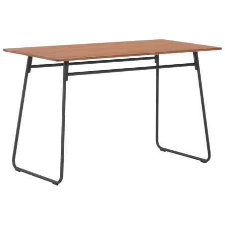 vidaXL Esstisch Braun 120x60x73 cm Massives Sperrholz Stahl
