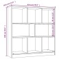 vidaXL Bücherregal Räuchereiche 97,5x29,5x100 cm Holzwerkstoff