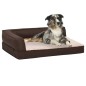 vidaXL Hundematratze Ergonomisch 60x42 cm Leinenoptik Fleece Braun vidaXL Hundematratze Ergonomisch 60x42 cm Leinenoptik Fleece Braun