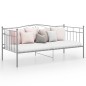 vidaXL Schlafsofa Bettgestell Grau Metall 90x200 cm vidaXL Schlafsofa Bettgestell Grau Metall 90x200 cm