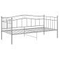 vidaXL Schlafsofa Bettgestell Grau Metall 90x200 cm vidaXL Schlafsofa Bettgestell Grau Metall 90x200 cm
