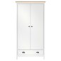 vidaXL Kleiderschrank mit 2 Türen Hill Weiß 89x50x170 cm Kiefernholz vidaXL Kleiderschrank mit 2 Türen Hill Weiß 89x50x170 cm Kiefernholz