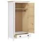 vidaXL Kleiderschrank mit 2 Türen Hill Weiß 89x50x170 cm Kiefernholz vidaXL Kleiderschrank mit 2 Türen Hill Weiß 89x50x170 cm Kiefernholz