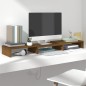vidaXL Monitorständer Honigbraun 80x24x10,5 cm Massivholz Kiefer vidaXL Monitorständer Honigbraun 80x24x10,5 cm Massivholz Kiefer