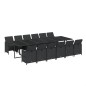 vidaXL 13-tlg. Garten-Essgruppe mit Kissen Poly Rattan Schwarz vidaXL 13-tlg. Garten-Essgruppe mit Kissen Poly Rattan Schwarz