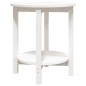 vidaXL Couchtisch Weiß Ø 55x60 cm Massivholz Kiefer vidaXL Couchtisch Weiß Ø 55x60 cm Massivholz Kiefer