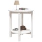 vidaXL Couchtisch Weiß Ø 55x60 cm Massivholz Kiefer vidaXL Couchtisch Weiß Ø 55x60 cm Massivholz Kiefer