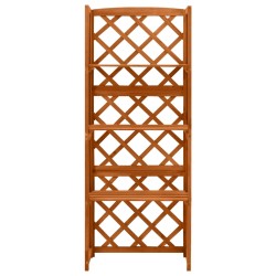 vidaXL Spalier mit Ablagen 55x30x140 cm Massivholz Tanne