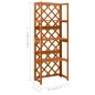 vidaXL Spalier mit Ablagen 55x30x140 cm Massivholz Tanne vidaXL Spalier mit Ablagen 55x30x140 cm Massivholz Tanne