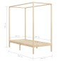 vidaXL Himmelbett-Gestell Massivholz Kiefer 90 x 200 cm vidaXL Himmelbett-Gestell Massivholz Kiefer 90 x 200 cm