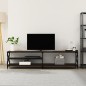 vidaXL TV-Schrank Braun Eiche 200x40x50 cm Holzwerkstoff und Metall vidaXL TV-Schrank Braun Eiche 200x40x50 cm Holzwerkstoff und Metall
