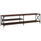 vidaXL TV-Schrank Braun Eiche 200x40x50 cm Holzwerkstoff und Metall vidaXL TV-Schrank Braun Eiche 200x40x50 cm Holzwerkstoff und Metall