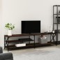 vidaXL TV-Schrank Braun Eiche 200x40x50 cm Holzwerkstoff und Metall vidaXL TV-Schrank Braun Eiche 200x40x50 cm Holzwerkstoff und Metall
