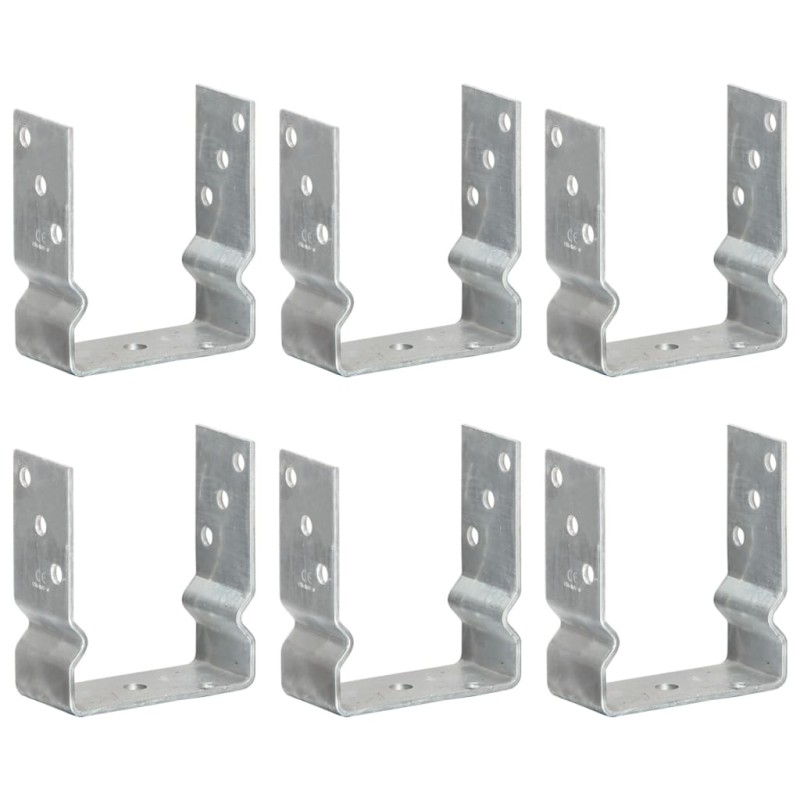 vidaXL Pfostenträger 6 Stk. Silbern 12×6×15 cm Verzinkter Stahl vidaXL Pfostenträger 6 Stk. Silbern 12×6×15 cm Verzinkter Stahl