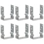 vidaXL Pfostenträger 6 Stk. Silbern 12×6×15 cm Verzinkter Stahl vidaXL Pfostenträger 6 Stk. Silbern 12×6×15 cm Verzinkter Stahl