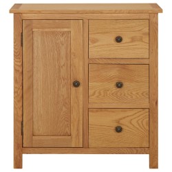 vidaXL Küchenschrank 70x35x75 cm Massivholz Eiche