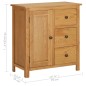 vidaXL Küchenschrank 70x35x75 cm Massivholz Eiche vidaXL Küchenschrank 70x35x75 cm Massivholz Eiche