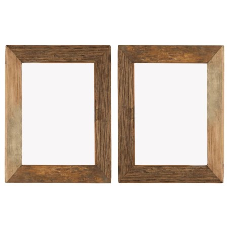 vidaXL Bilderrahmen 2 Stk. 34x40 cm Massives Altholz und Glas